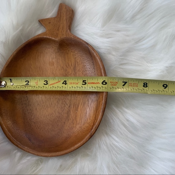 Apple Monkey Pod Wood Mid Century Modern Bowls - Picture 5 of 8